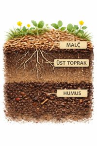 kesit halinde toprak katmanları