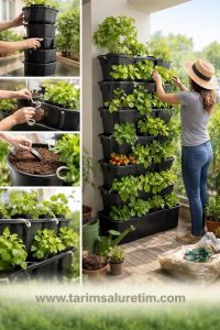 Balkonda Damla Sulamalı Dikey Bahçe Modülü – Kurulum Aşamaları