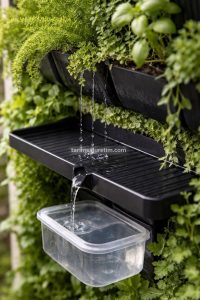 Dikey Bahçede Drenaj Çözümü- Su Toplama Tepsisi Yakın Plan