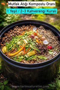 mutfak atığı kompostu oranı yeşil kahverengi