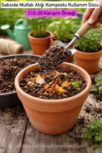 saksıda mutfak atığı kompostu kullanım dozu