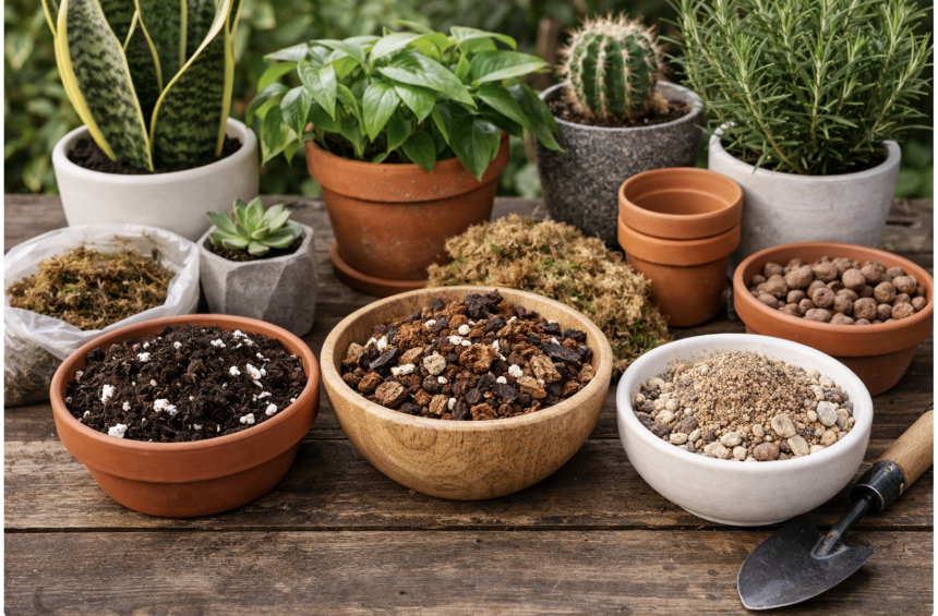 saksıda toprak karışımı