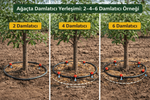 Damla Sulama Projelendirme: Debi, Filtre, Hat Çapı ve Damlatıcı Seçimi 3 Damla sulama projelendirme