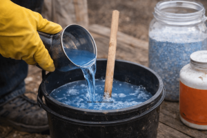 bahçede kış ilaçlaması