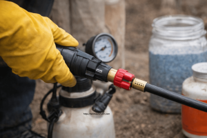 bahçede kış ilaçlaması