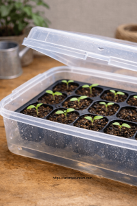 Mini sera kapaginin aralanmis hali ve bugu kontrolu